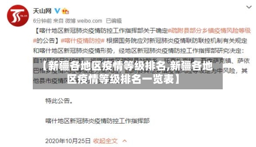 【新疆各地区疫情等级排名,新疆各地区疫情等级排名一览表】