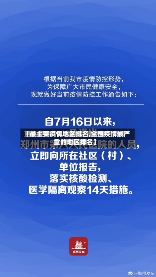 【最主要疫情地区排名,全国疫情最严重的地区排名】