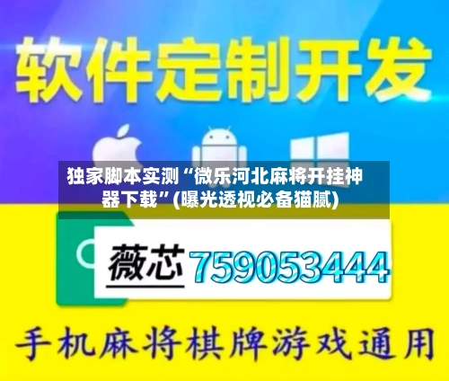 独家脚本实测“微乐河北麻将开挂神器下载”(曝光透视必备猫腻)