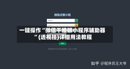 一键操作“微信干瞪眼小程序辅助器 ”(透视挂)详细用法教程-第3张图片