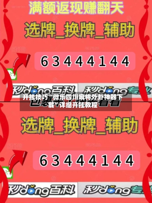 开挂技巧“微乐四川麻将外卦神器下载	”详细开挂教程-第2张图片