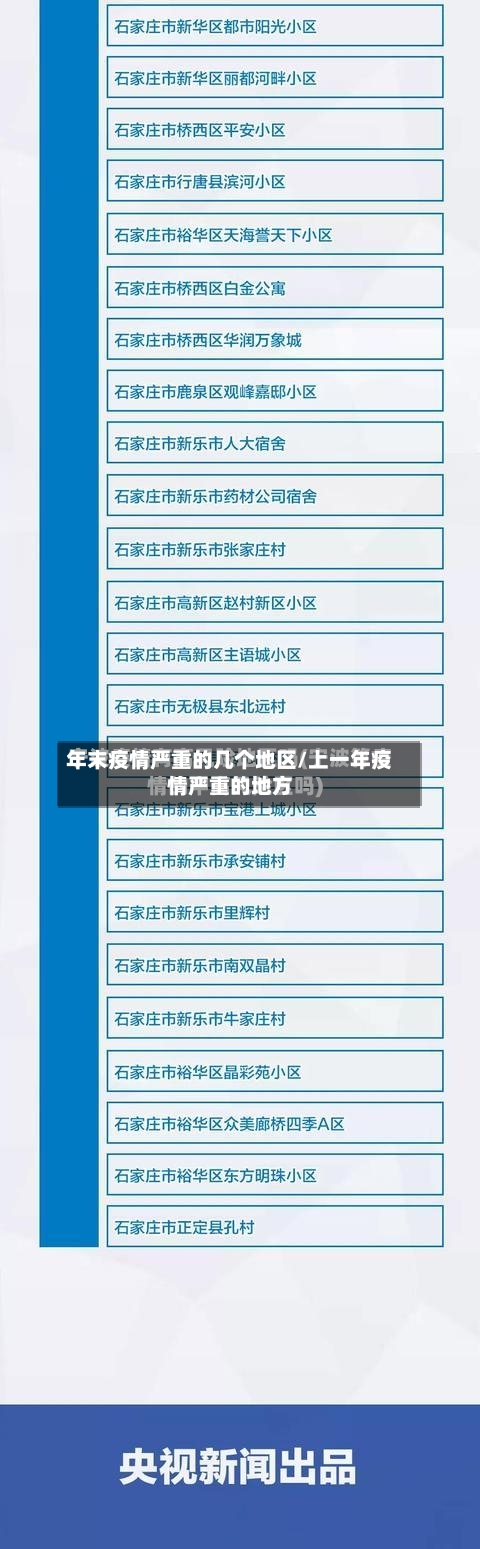年末疫情严重的几个地区/上一年疫情严重的地方