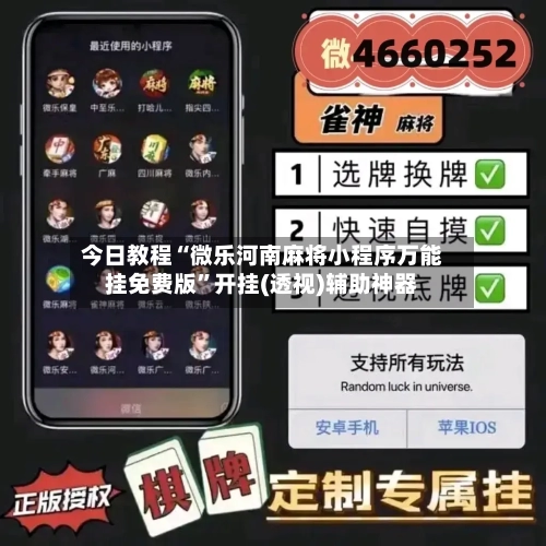 今日教程“微乐河南麻将小程序万能挂免费版	”开挂(透视)辅助神器-第2张图片