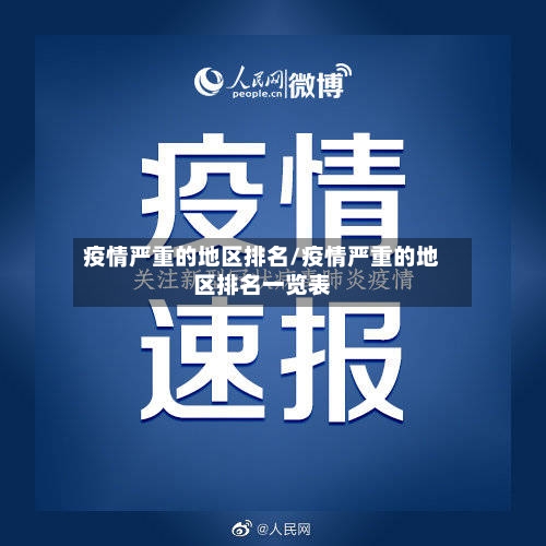 疫情严重的地区排名/疫情严重的地区排名一览表