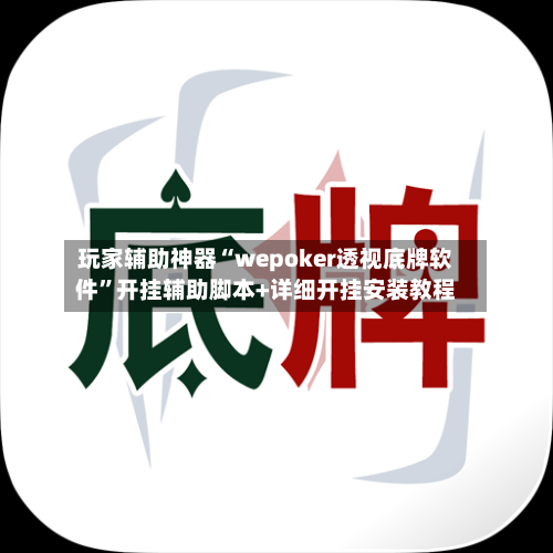 玩家辅助神器“wepoker透视底牌软件	”开挂辅助脚本+详细开挂安装教程-第2张图片