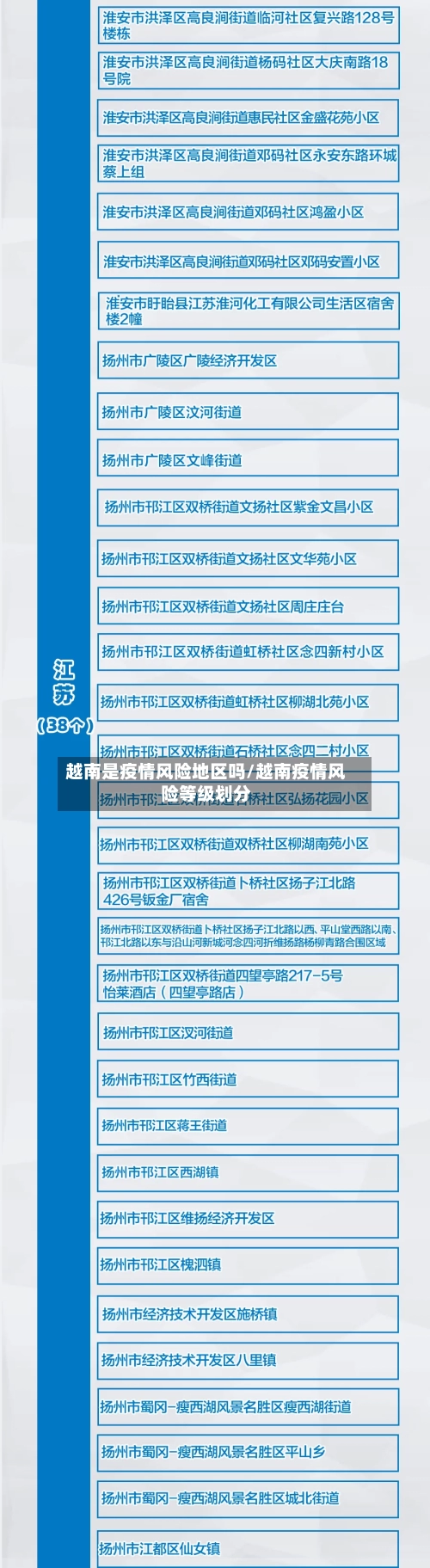 越南是疫情风险地区吗/越南疫情风险等级划分