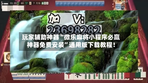 玩家辅助神器“微乐麻将小程序必赢神器免费安装”通用版下载教程！-第2张图片