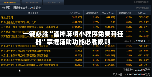 一键必胜“雀神麻将小程序免费开挂器”掌握辅助功能必胜规则