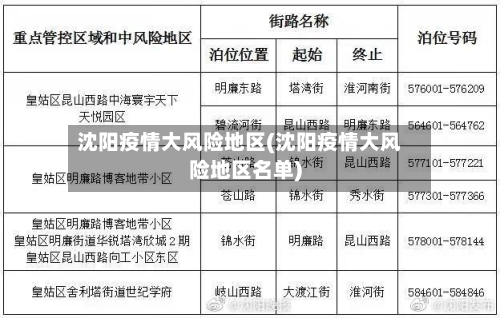 沈阳疫情大风险地区(沈阳疫情大风险地区名单)-第2张图片