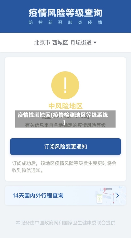 疫情检测地区(疫情检测地区等级系统)