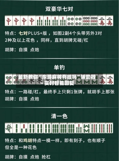 最新教你“东游麻将有挂吗”辅助器 - 实时智能回复-第2张图片
