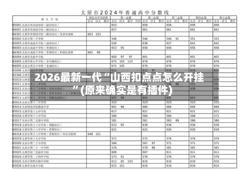 2026最新一代“山西扣点点怎么开挂”(原来确实是有插件)-第2张图片