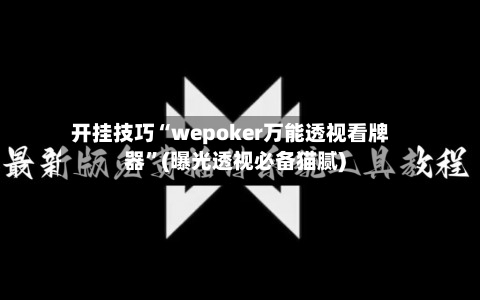 开挂技巧“wepoker万能透视看牌器”(曝光透视必备猫腻)-第2张图片