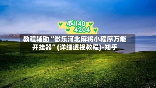教程辅助“微乐河北麻将小程序万能开挂器	”(详细透视教程)-知乎-第2张图片
