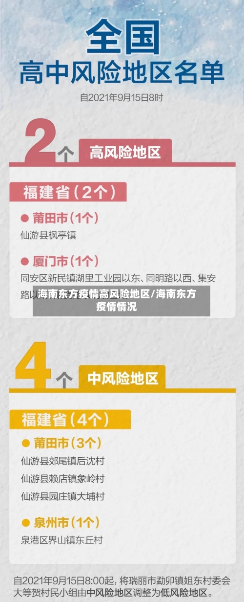 海南东方疫情高风险地区/海南东方疫情情况-第2张图片