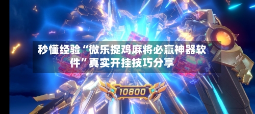 秒懂经验“微乐捉鸡麻将必赢神器软件”真实开挂技巧分享