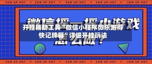 开挂辅助工具“微信小程序微乐跑得快记牌器”详细开挂玩法-第2张图片