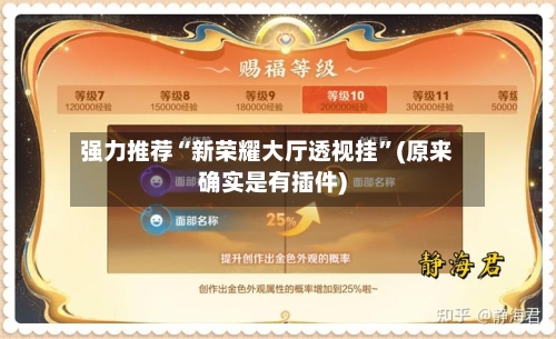 强力推荐“新荣耀大厅透视挂	”(原来确实是有插件)-第2张图片