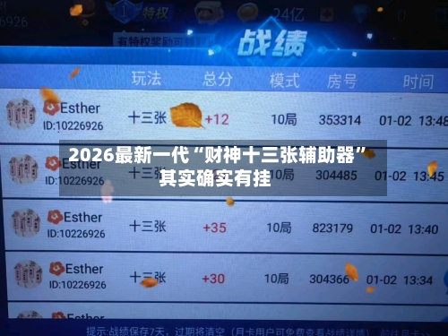 2026最新一代“财神十三张辅助器	”其实确实有挂-第2张图片