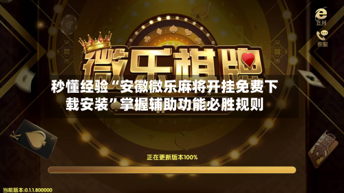 秒懂经验“安徽微乐麻将开挂免费下载安装”掌握辅助功能必胜规则-第2张图片