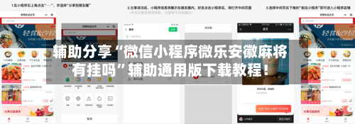 辅助分享“微信小程序微乐安徽麻将有挂吗”辅助通用版下载教程！-第3张图片