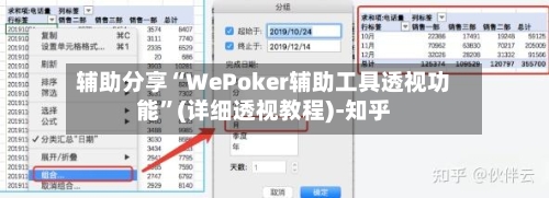 辅助分享“WePoker辅助工具透视功能”(详细透视教程)-知乎-第3张图片