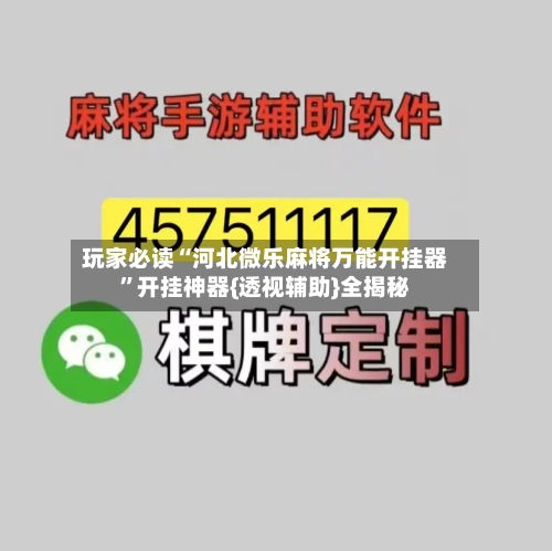 玩家必读“河北微乐麻将万能开挂器	”开挂神器{透视辅助}全揭秘-第3张图片