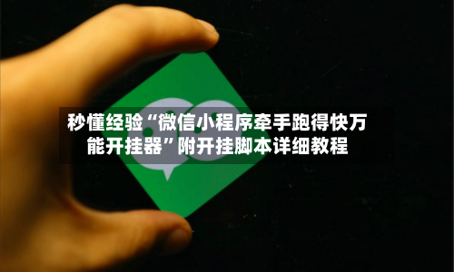 秒懂经验“微信小程序牵手跑得快万能开挂器”附开挂脚本详细教程-第3张图片