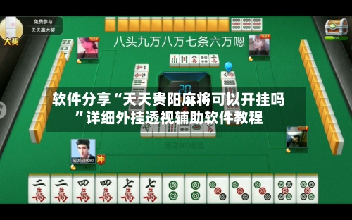 软件分享“天天贵阳麻将可以开挂吗”详细外挂透视辅助软件教程