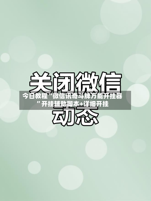 今日教程“微信讯奇斗牌万能开挂器	”开挂辅助脚本+详细开挂-第3张图片