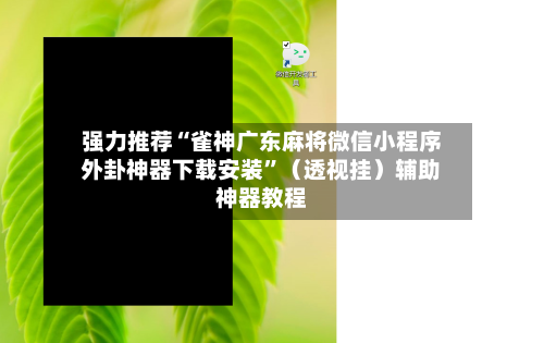 强力推荐“雀神广东麻将微信小程序外卦神器下载安装	”（透视挂）辅助神器教程-第2张图片