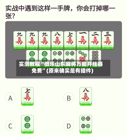 实测教程“微乐山东麻将万能开挂器免费”(原来确实是有插件)-第2张图片