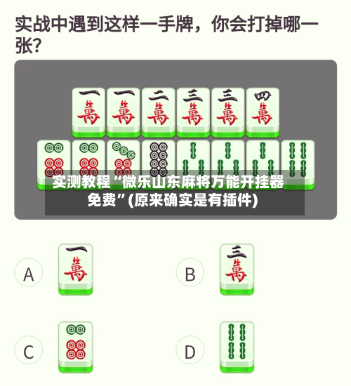 实测教程“微乐山东麻将万能开挂器免费	”(原来确实是有插件)-第3张图片