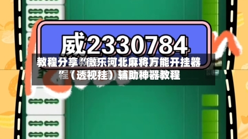 教程分享“微乐河北麻将万能开挂器”（透视挂）辅助神器教程-第2张图片