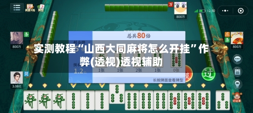实测教程“山西大同麻将怎么开挂	”作弊(透视)透视辅助-第2张图片