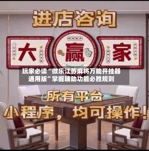 玩家必读“微乐江苏麻将万能开挂器通用版”掌握辅助功能必胜规则