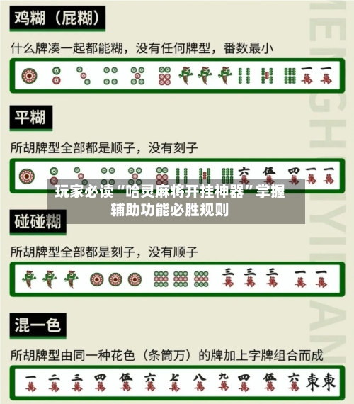 玩家必读“哈灵麻将开挂神器”掌握辅助功能必胜规则-第2张图片