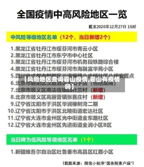 【风险地区查询霍山疫情,霍山有疫情吗】-第2张图片
