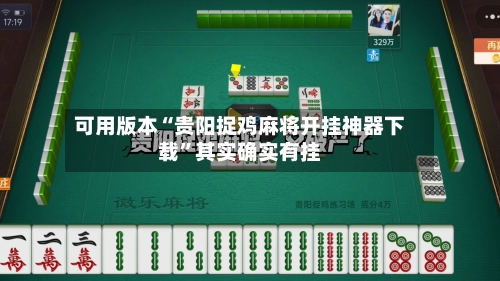 可用版本“贵阳捉鸡麻将开挂神器下载	”其实确实有挂-第2张图片