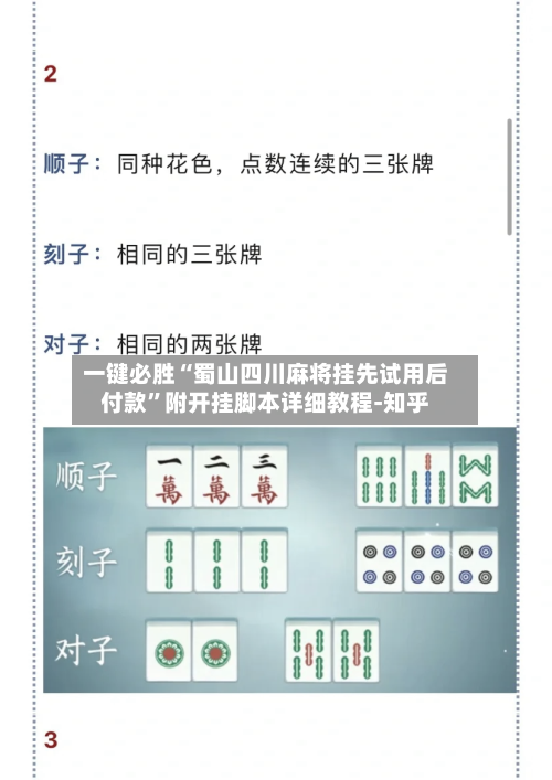一键必胜“蜀山四川麻将挂先试用后付款”附开挂脚本详细教程-知乎-第2张图片