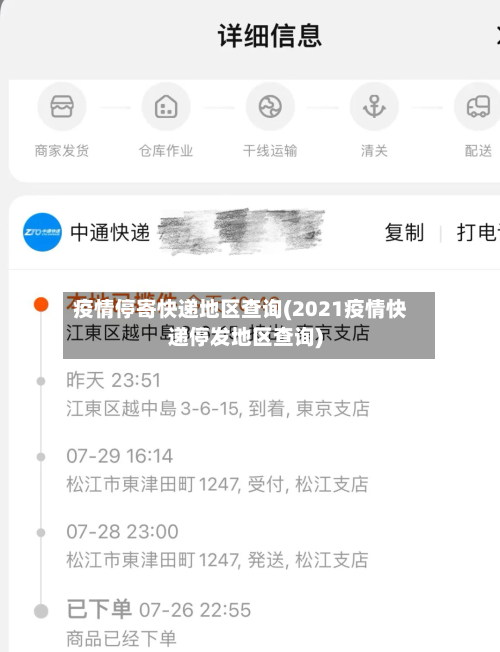 疫情停寄快递地区查询(2021疫情快递停发地区查询)