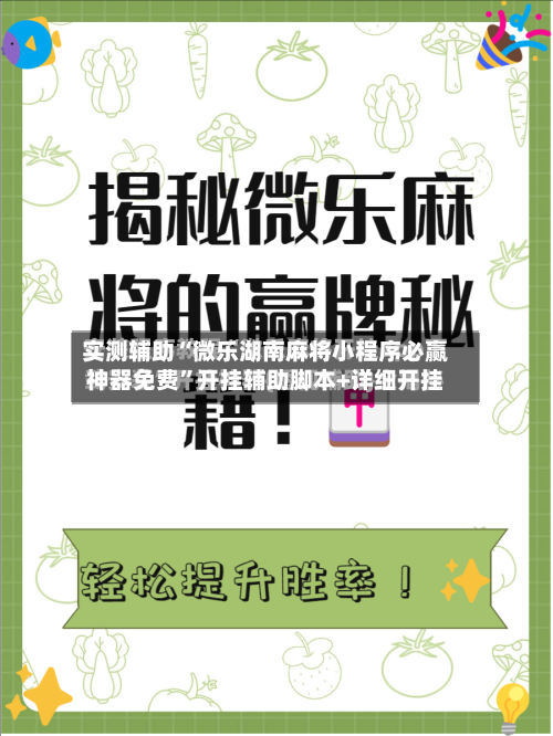 实测辅助“微乐湖南麻将小程序必赢神器免费	”开挂辅助脚本+详细开挂-第3张图片