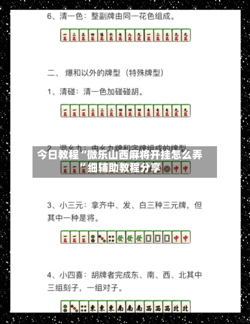 今日教程“微乐山西麻将开挂怎么弄”细辅助教程分享-第3张图片