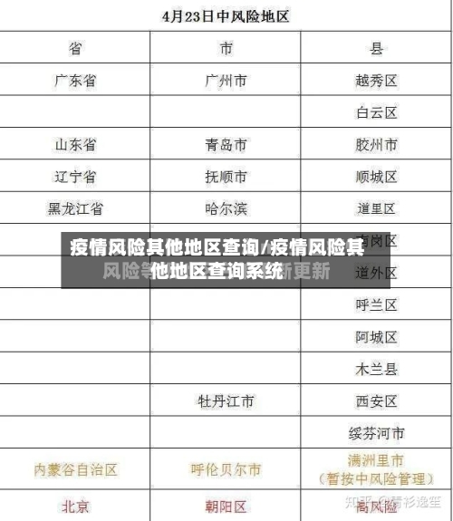 疫情风险其他地区查询/疫情风险其他地区查询系统