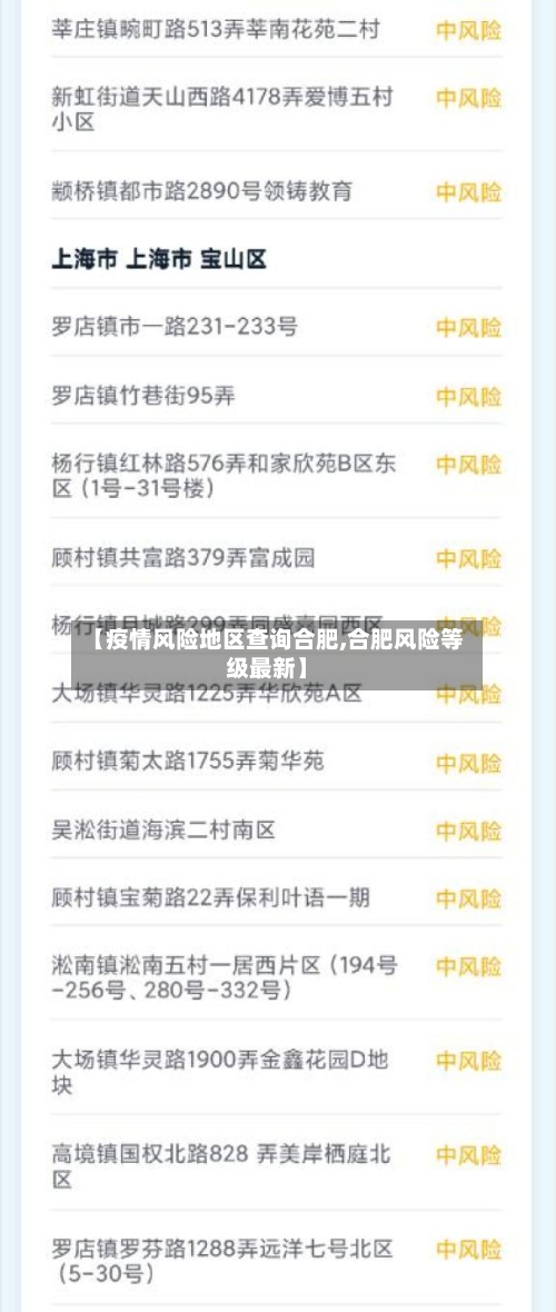 【疫情风险地区查询合肥,合肥风险等级最新】-第2张图片
