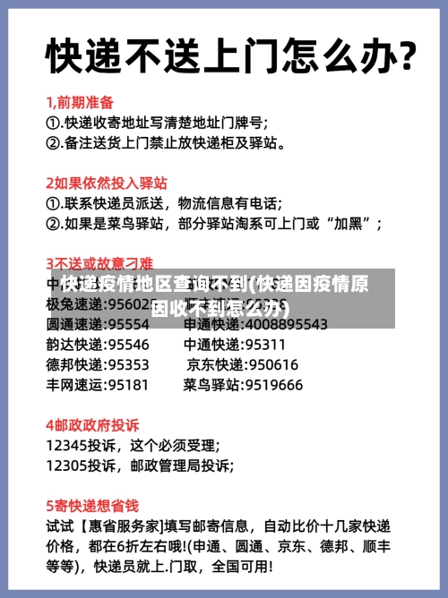 快递疫情地区查询不到(快递因疫情原因收不到怎么办)