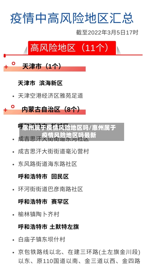 惠州属于疫情风险地区吗/惠州属于疫情风险地区吗最新
