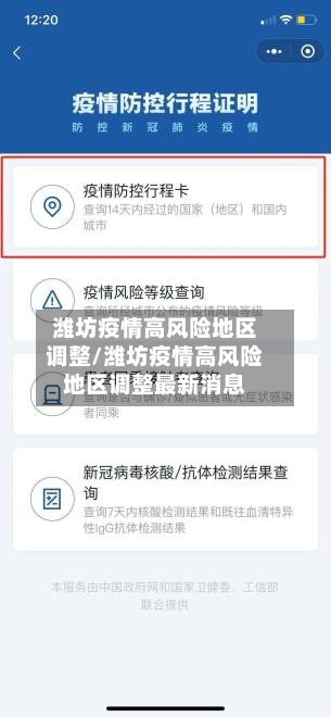 潍坊疫情高风险地区调整/潍坊疫情高风险地区调整最新消息