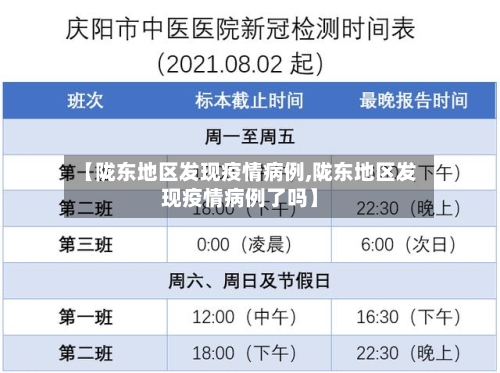 【陇东地区发现疫情病例,陇东地区发现疫情病例了吗】-第2张图片