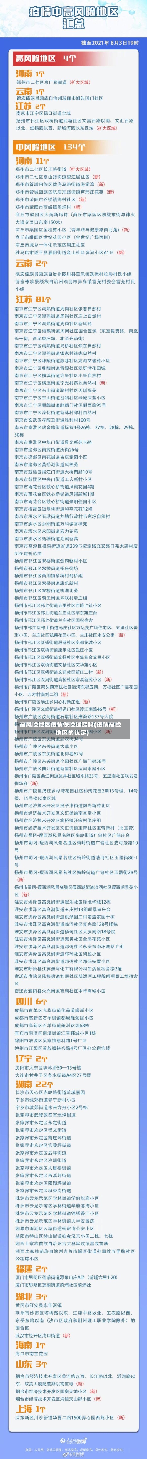 高风险地区疫情保险理赔吗(疫情高险地区的认定)